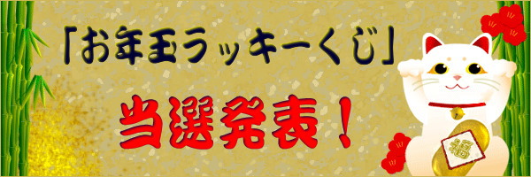 「お年玉ラッキーくじ 当選発表！」